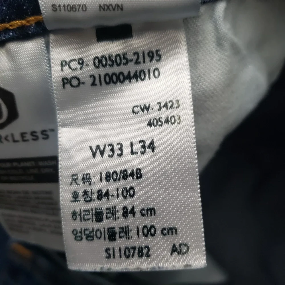 Levi's 505 Jeans Mens 33x34 Blue Straight Leg Denim Medium Wash Workwear